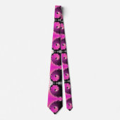 Cravate Beau motif d'art fractal en spirale rose girly (Devant)