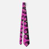 Cravate Beau motif d'art fractal en spirale rose girly (Dos)