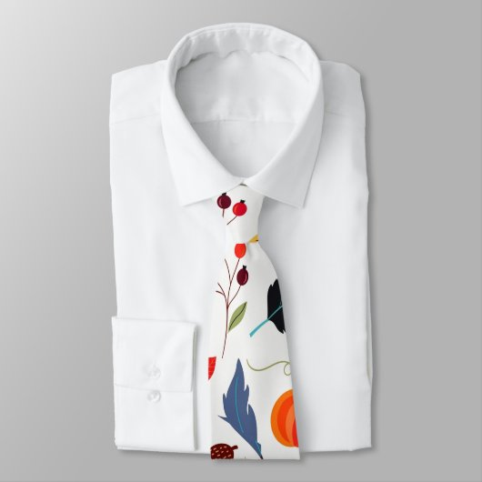 Cravate Beau Motif d'automne (Attaché)