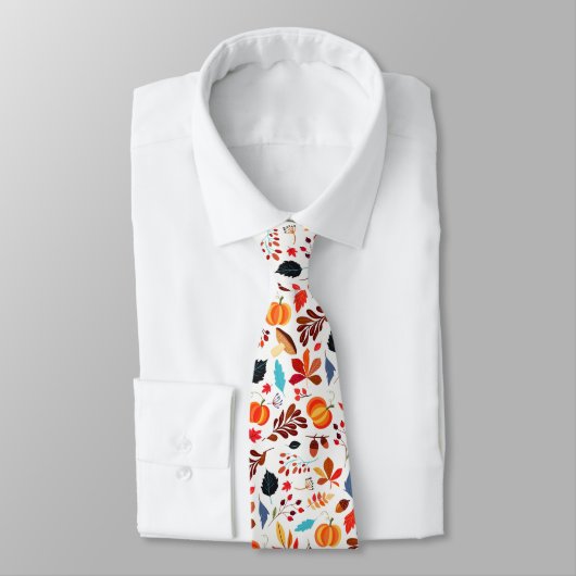 Cravate Beau Motif d'automne 1 (Attaché)