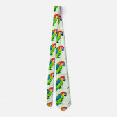 Cravate Beau Motif de perroquet coloré (Dos)