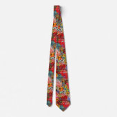 Cravate Beau motif floral Abstrait coloré brillant (Dos)