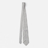 Cravate Beau motif floral blanc en faux cuir (Dos)