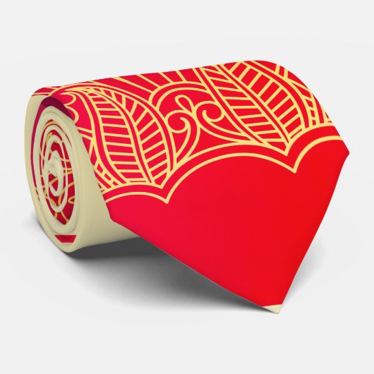 Cravate Beau, nouveau d'art, art déco, or, rose indien (Roulé)