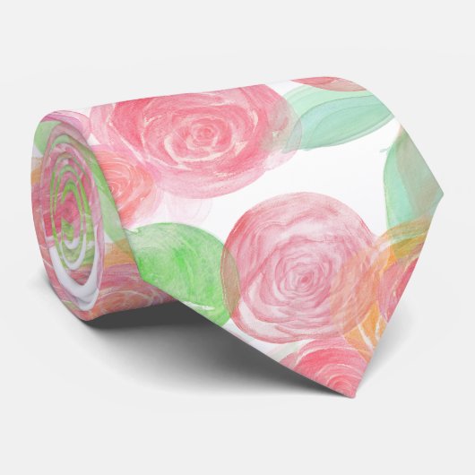 Cravate Beau Rose (Roulé)