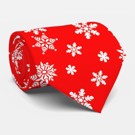 Cravate Beau Snowflake Motif Noël (Roulé)