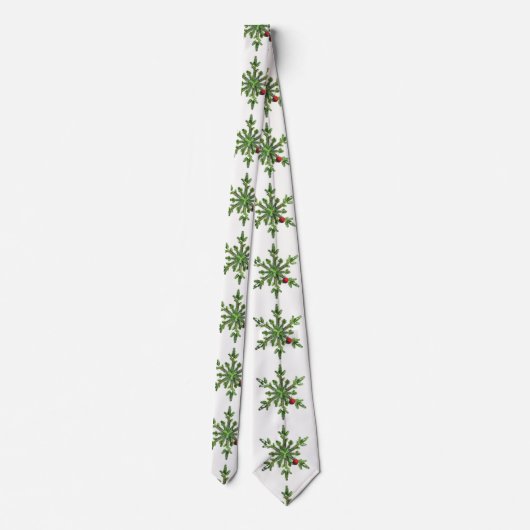 Cravate Beau Snowy Pine Snowflake Noël (Dos)