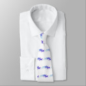 Cravate Beaucoup de chevaux (bleus) (Attaché)