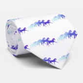 Cravate Beaucoup de chevaux (bleus) (Roulé)
