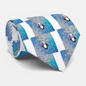 Cravate Beaucoup de pingouins (Roulé)