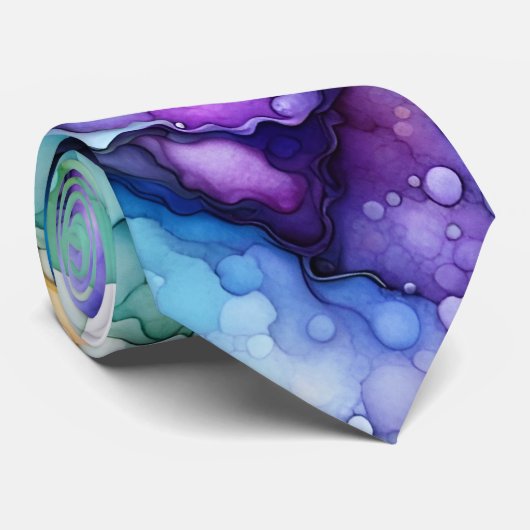Cravate Beautiful and Abstract Pastel Art Neck Tie (Roulé)