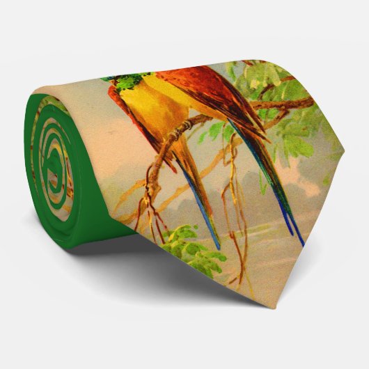 Cravate beautiful birds print (Roulé)
