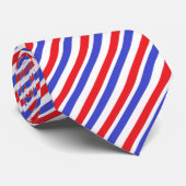 Cravate Beautiful Blue Red White Stripes (Roulé)