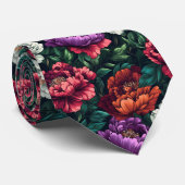 Cravate Beautiful Christmas Gift For Husband Peonies Flowe (Roulé)