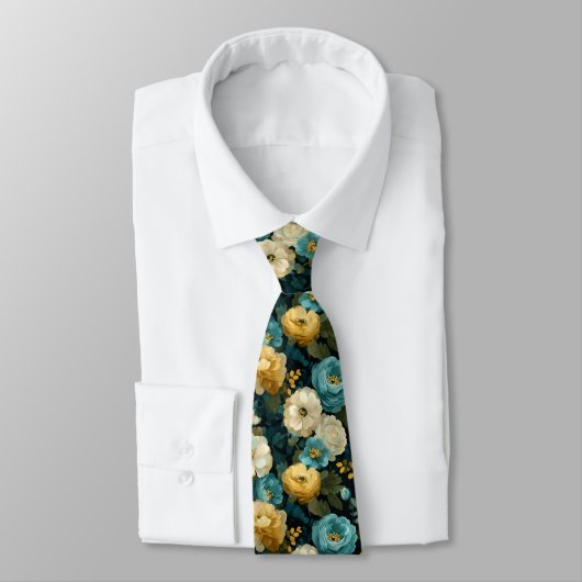 Cravate Beautiful Christmas Gift For Men Ranunculus Floral (Attaché)