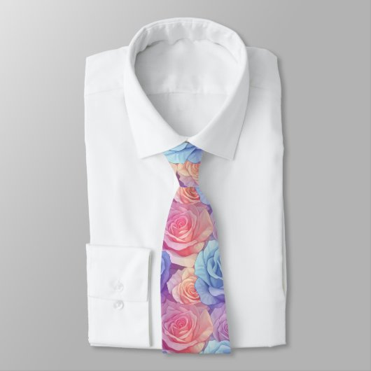 Cravate Beautiful Mens Fashion Rose Floral (Attaché)