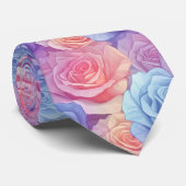 Cravate Beautiful Mens Fashion Rose Floral (Roulé)