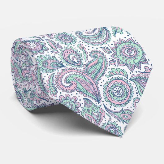 Cravate Beautiful vintage floral landscape pattern (Roulé)