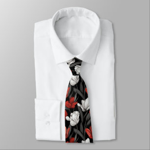 Cravate Beaux Accessoires pour Hommes Fleur de Tulipe