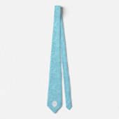 Cravate Bébé bleu Batik Floral Botanique (Devant)