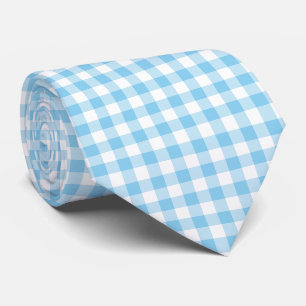 Cravate Bébé Bleu et Blanc Grande taille En vichy Chèques