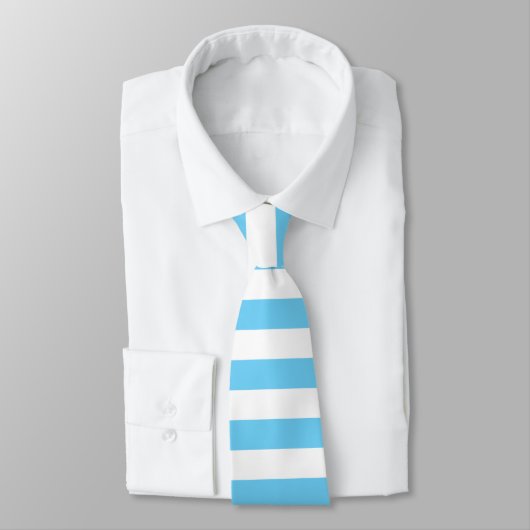 Cravate Bébé Bleu et Blancs (Attaché)
