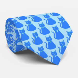Cravate Bébé Bleu mignon Chat papa à être