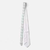 Cravate Bébé bleu moderne, grey, ivory chevron (Dos)