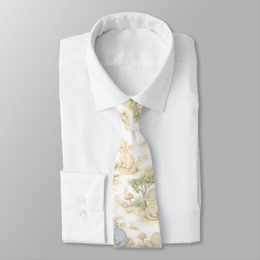 Cravate Bébé dragon mignon Motif pastel de forêt (2) (Attaché)