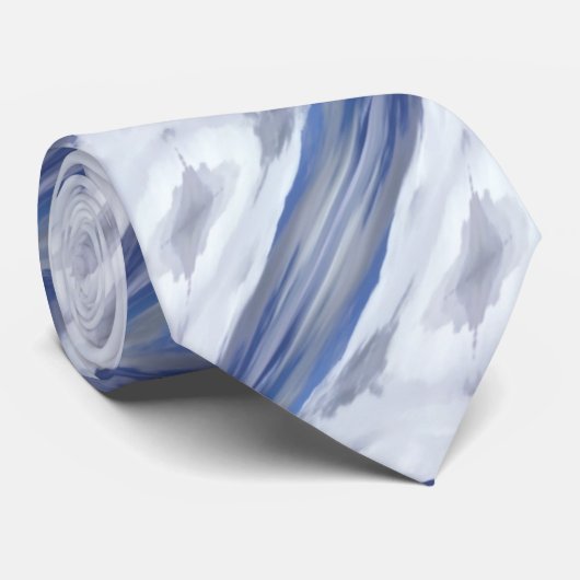 Cravate Bébé nuageux Ciel bleu Abstrait Motif (Roulé)