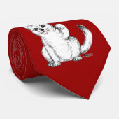 Cravate Becking Kitty Chat Maneki Neko (Roulé)
