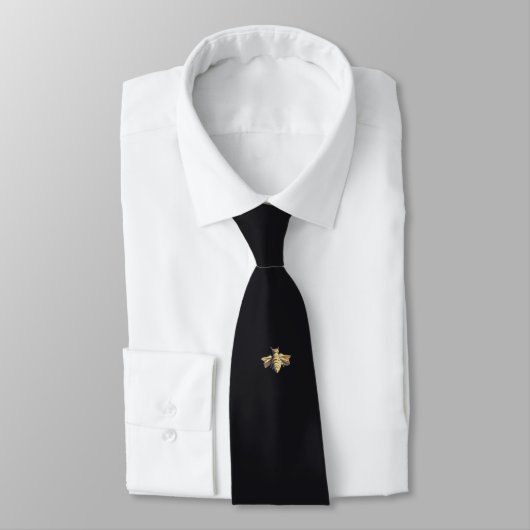 Cravate Bee - abeille - black - noir (Attaché)