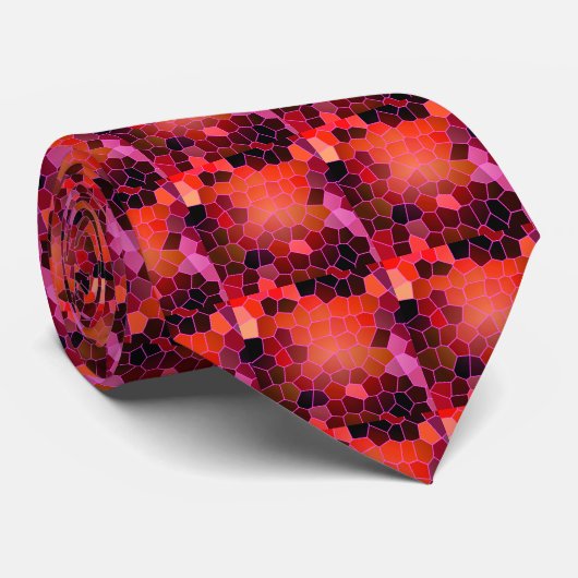 Cravate Bee Hive Rouge (Roulé)