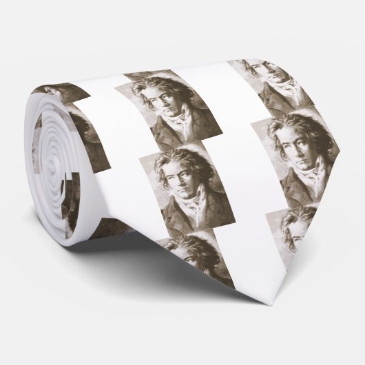 Cravate Beethoven À Sepia (Roulé)