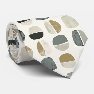 Cravate Beige & Sage Vert Simple Boho