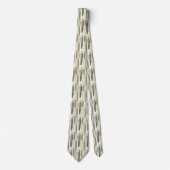 Cravate Beige & Sage Vert Simple Boho (Devant)