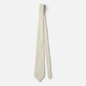 Cravate Beige White Moroccan Quatrefoil Pattern #5 (Devant)