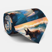 Cravate Belge Shepherd Beach Surf Peinture (Roulé)