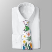 Cravate Belle aquarelle tropicale à peinture florale (Attaché)