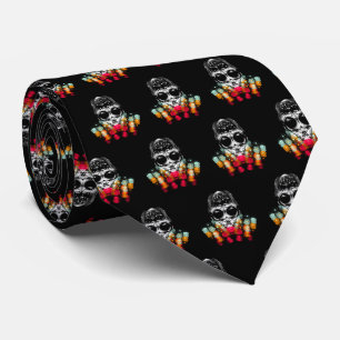 Cravate Belle araignée automnale avec Motif Casquette Dewd