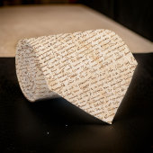 Cravate Belle Calligraphie Pêche noir écriture manuscrite