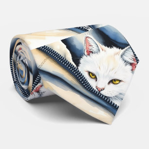 Cravate Belle collection de chats d'aquarelle moderne mign