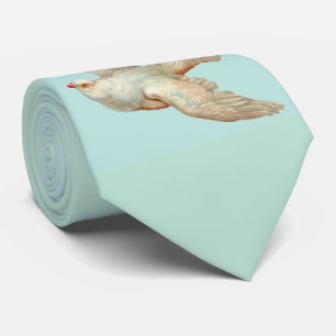 Cravate belle colombe blanche