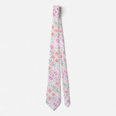 Cravate Belle couleur pastel floral aztec (Devant)