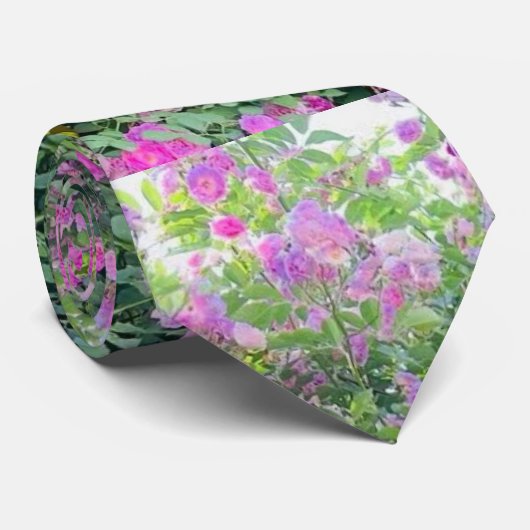 Cravate Belle Fleur colorée (Roulé)