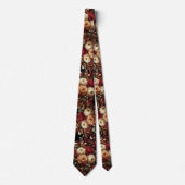 Cravate Belle Fleurs Autum Grooms Mariage (Devant)
