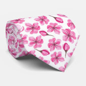 Cravate Belle floraison de cerisiers roses| Necktie (Roulé)