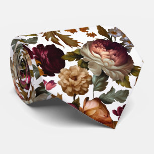 Cravate Belle Flore du Vieux Monde sur Mariage blanc