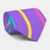 Cravate Belle Gravée violette rayée (Roulé)