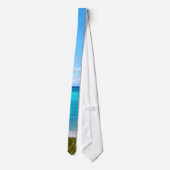 Cravate Belle mer tropicale turquoise (Dos)